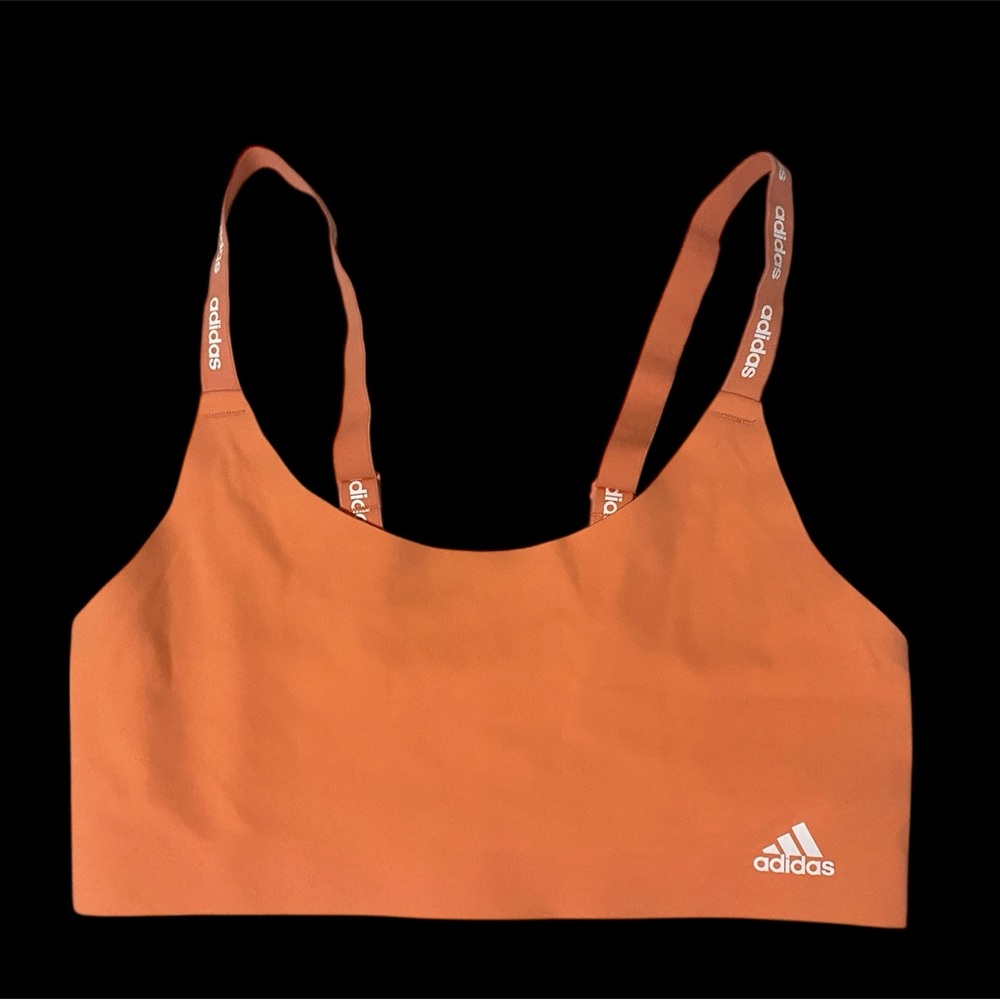 NWT💕Adidas Micro Cut Scoop Lounge Bra in Coral Fusion
